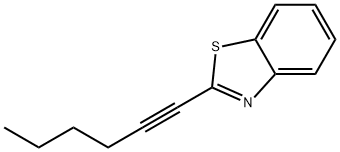 Benzothiazole, 2-(1-hexynyl)- (9CI) 化学構造式