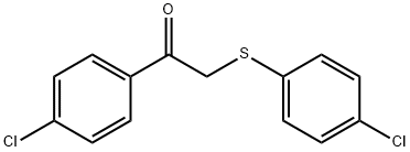 1-(4-クロロフェニル)-2-[(4-クロロフェニル)スルファニル]-1-エタノン 化学構造式