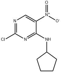 (2-CHLORO-5-NITRO-PYRIMIDIN-4-YL)-CYCLOPENTYL-AMINE 结构式