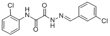 2-[2-(3-CHLOROBENZYLIDENE)HYDRAZINO]-N-(2-CHLOROPHENYL)-2-OXOACETAMIDE 结构式