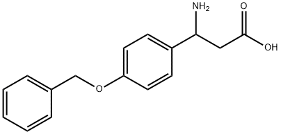 3-アミノ-3-[4-(ベンジルオキシ)フェニル]プロパン酸 化学構造式