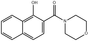 4-(1-ヒドロキシ-2-ナフトイル)モルホリン 化学構造式