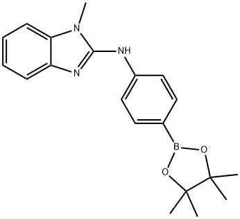 1-甲基-N-(4-(4,4,5,5-四甲基-1,3,2-二氧硼杂环戊烷-2-基)苯基)-1H-苯并[D]咪唑-2-胺,330793-28-7,结构式