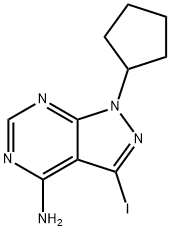1-cyclopentyl-3-iodo-1H-pyrazolo[3,4-d]pyrimidin-4-amine Structure