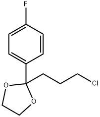 2-(3-クロロプロピル)-2-(p-フルオロフェニル)-1,3-ジオキソラン 化学構造式
