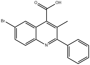 6-BROMO-3-METHYL-2-PHENYLQUINOLINE-4-CARBOXYLIC ACID Structure