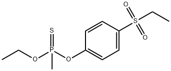 メチルチオホスホン酸O-エチルO-[p-(エチルスルホニル)フェニル] 化学構造式