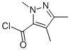 1H-Pyrazole-5-carbonyl chloride, 1,3,4-trimethyl- (9CI) 化学構造式