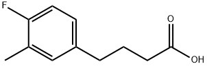 4-(4-FLUORO-3-METHYL-PHENYL)-BUTYRIC ACID 化学構造式