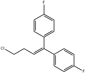 4,4-(4-氯丁-1-烯-1,1-叉基)二(氟苯) 结构式