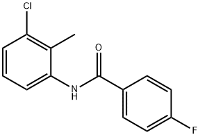 N-(3-氯-2-甲基苯基)-4-氟苯甲酰胺 结构式