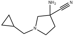 3-aMino-1-(cyclopropylMethyl)-3-Pyrrolidinecarbonitrile Structure