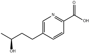 5-[(S)-3-ヒドロキシブチル]-2-ピリジンカルボン酸 化学構造式