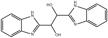 1,2-ビス(1H-ベンズイミダゾール-2-イル)エタン-1,2-ジオール 化学構造式