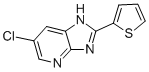 1H-IMIDAZO[4,5-B]PYRIDINE, 6-CHLORO-2-(2-THIENYL)- 化学構造式