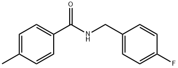 N-(4-氟苄基)-4-甲基苯甲酰胺, 331434-63-0, 结构式