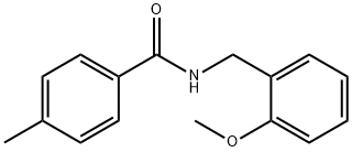 N-(2-甲氧基苄基)-4-甲基苯甲酰胺 结构式