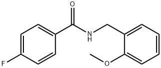 4-fluoro-N-(2-methoxybenzyl)benzamide 化学構造式