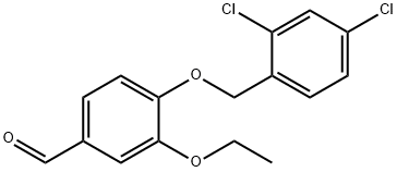 4-[(2,4-dichlorophenyl)methoxy]-3-ethoxybenzaldehyde 化学構造式