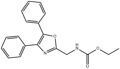 [(4,5-ジフェニル-2-オキサゾリル)メチル]カルバミン酸エチル 化学構造式