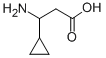3-アミノ-3-シクロプロピルプロパン酸 化学構造式