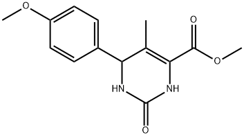 4-Pyrimidinecarboxylicacid,1,2,3,6-tetrahydro-6-(4-methoxyphenyl)-5-methyl-2-oxo-,methylester(9CI) 化学構造式
