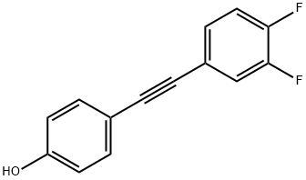 对(3,4-二氟苯乙炔基)苯酚,331718-48-0,结构式