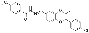 N'-{4-[(4-chlorobenzyl)oxy]-3-ethoxybenzylidene}-4-methoxybenzohydrazide Structure