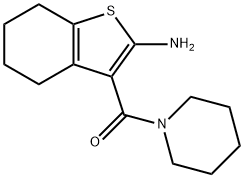 3-(哌啶-1-基羰基)-4,5,6,7-四氢-1-苯并噻吩-2-基胺, 331760-59-9, 结构式
