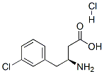 (S)-3-Amino-4-(3-Chlorophenyl)butyric Acid Hydrochloride 化学構造式