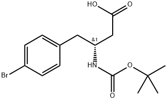 BOC-(R)-3-AMINO-4-(4-BROMO-PHENYL)-BUTYRIC ACID 化学構造式
