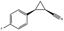 Cyclopropanecarbonitrile, 2-(4-fluorophenyl)-, (1R,2S)- (9CI) Structure