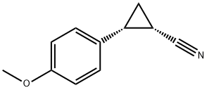 Cyclopropanecarbonitrile, 2-(4-methoxyphenyl)-, (1S,2R)- (9CI) 化学構造式