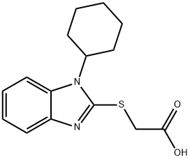 2-((1-环己基-1H-苯并[D]咪唑-2-基)硫代)乙酸,331963-97-4,结构式