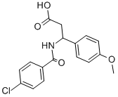 3-(4-氯苯甲酰氨基)-3-(4-甲氧基苯基)丙酸, 332052-54-7, 结构式