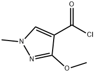 3-メトキシ-1-メチル-1H-ピラゾール-4-カルボニルクロリド 化学構造式