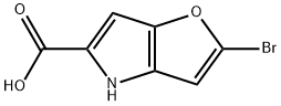 2-bromo-4H-furo[3,2-b]pyrrole-5-carboxylic acid Struktur