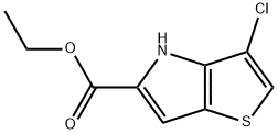 3-クロロ-4H-チエノ[3,2-B]ピロール-5-カルボン酸エチル 化学構造式