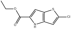 ETHYL 2-CHLORO-4H-THIENO[3,2-B]PYRROLE-5-CARBOXYLATE 化学構造式
