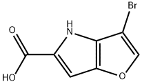 3-BROMO-4H-FURO[3,2-B]PYRROLE-5-CARBOXYLIC ACID,332099-52-2,结构式