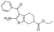 BENZO[B]THIOPHENE-6-CARBOXYLIC ACID, 2-AMINO-3-BENZOYL-4,5,6,7-TETRAHYDRO-, ETHYL ESTER 化学構造式