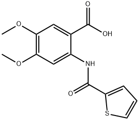 4,5-DIMETHOXY-2-[(THIOPHENE-2-CARBONYL)-AMINO]-BENZOIC ACID Struktur