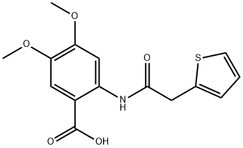 4,5-DIMETHOXY-2-(2-THIOPHEN-2-YL-ACETYLAMINO)-BENZOIC ACID Struktur