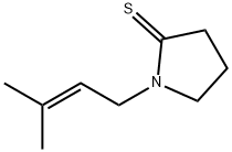 2-Pyrrolidinethione,  1-(3-methyl-2-butenyl)-  (8CI) Structure