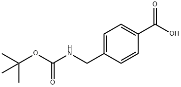 4-[(tert-Butoxycarbonylamino)methyl]benzoic acid Struktur