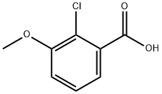 2-氯-3-甲氧基苯甲酸,33234-36-5,结构式