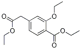 Benzeneacetic acid, 3-ethoxy-4-(ethoxycarbonyl)-, ethyl ester Struktur