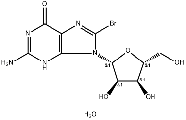 8-溴鸟苷水合物, 332359-99-6, 结构式