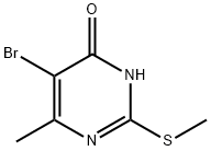 2-(甲硫基)-5-溴-6-甲基嘧啶-4(3H)-酮,33238-63-0,结构式