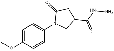 1-(4-甲氧苯基)-5-氧代吡咯烷-3-卡巴肼, 332404-11-2, 结构式